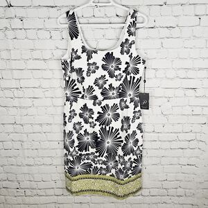 ADRIANNA PAPELL | floral flower print sleeveless party summer dress